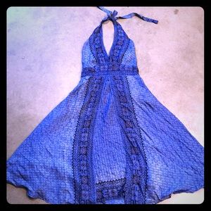 Silk Halter Dress, made from recycled Sari’s